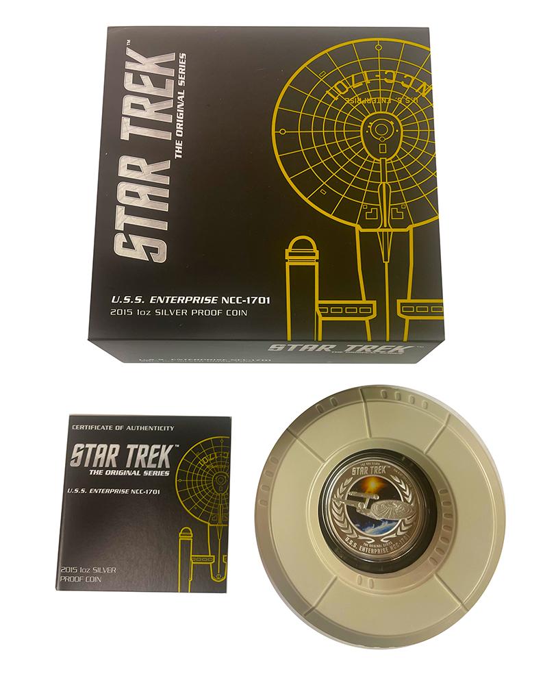 Star Trek 2015 USS Enterprise Tuvalu Silver Proof Coin Collector's Set