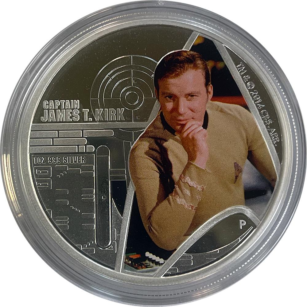 Star Trek 2015 Captain Kirk & USS Enterprise 2 Coin Tuvalu Silver Proof Collector's Set