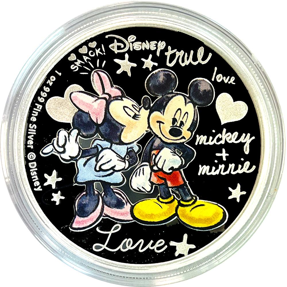 2015 Disney Mickey & Minnie - Crazy In Love - 1 oz .999 Silver Limited Edition Coin w/ Original Packaging and COA from Niue