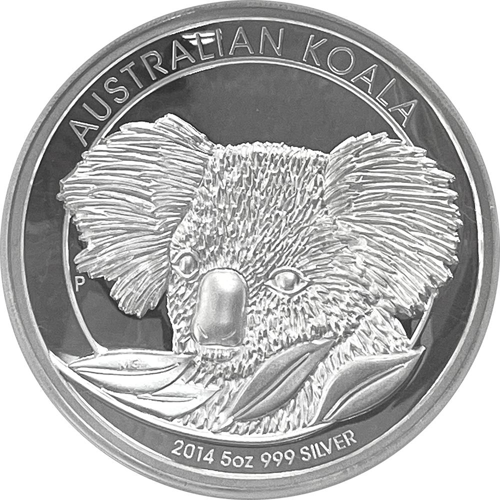 2014 P Australia Koala 5 oz Silver $8 High Relief  Proof Coin in NGC PF 70 UCAM 1 of First 500 Struck