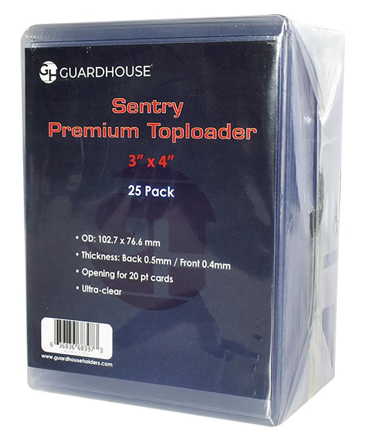 Sentry 3x4 Premium Toploader 20pt 25 Pack by Guardhouse