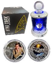 Star Trek 2015 Captain Kirk Transporter Tuvalu Silver Proof 2 Coin Collector's Set