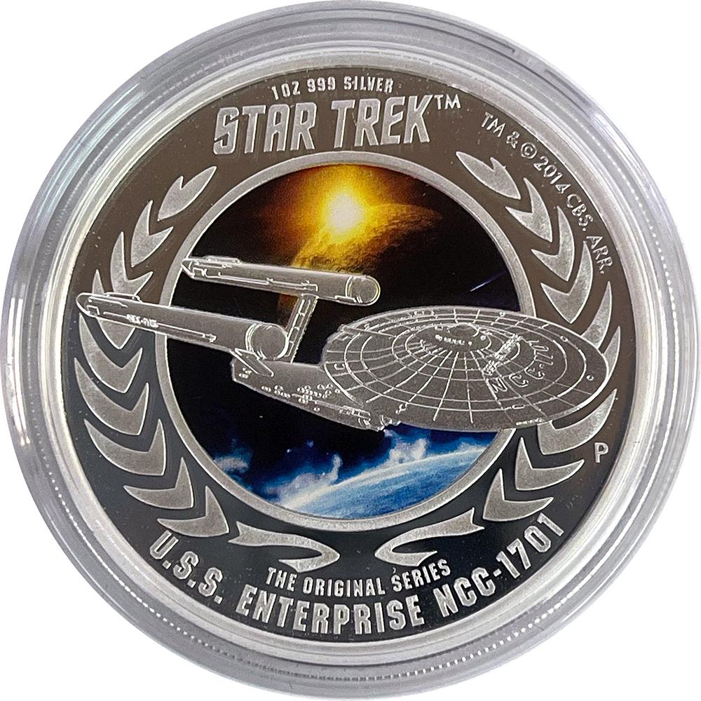 Star Trek 2015 Captain Kirk Transporter Tuvalu Silver Proof 2 Coin Collector's Set