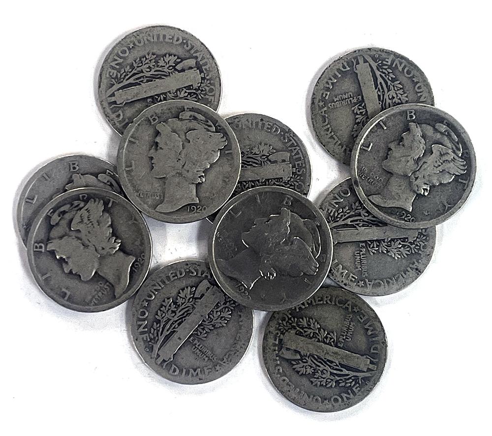 1920-S Mercury Silver Dime - Low Grade Filler