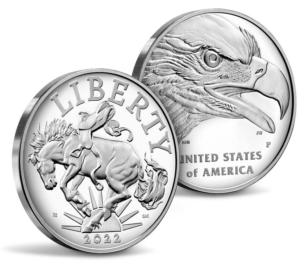 2022-P American Liberty Proof 1 Oz .999 Silver Medal Box & COA - $74.99