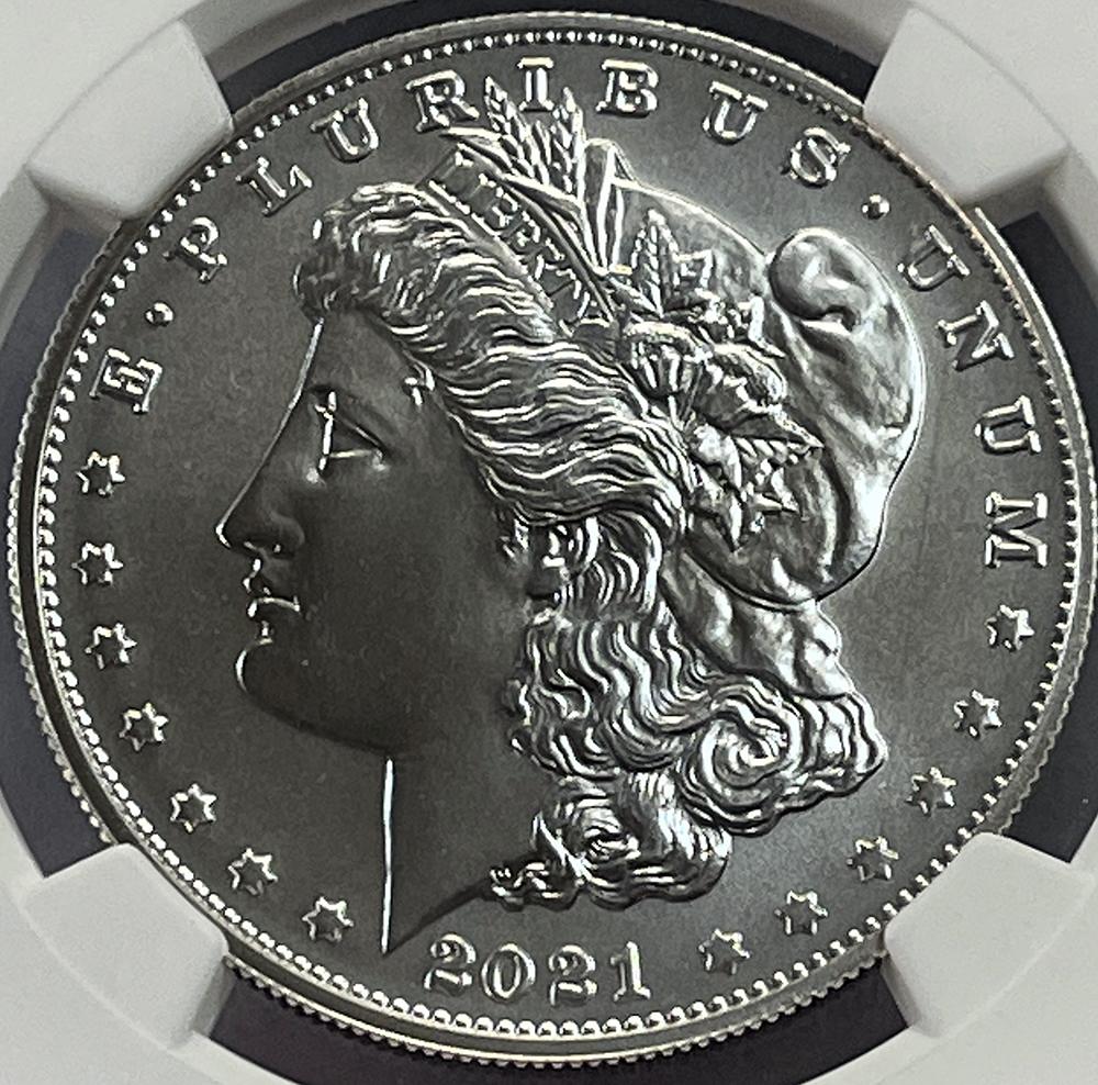 2021 Morgan Silver Dollar with O Privy Mark in NGC MS 70 First Day of Issue