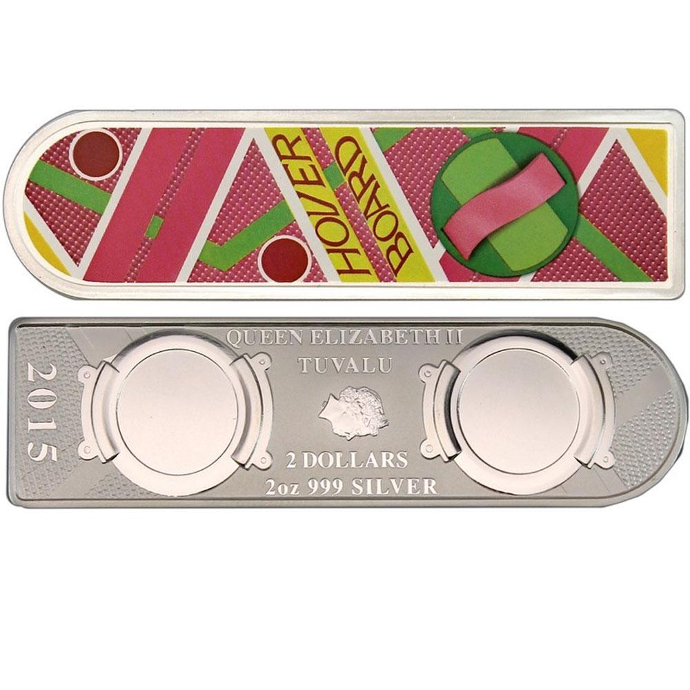 2015 Back to the Future - Tuvalu Hoverboard .999 Silver 2 oz Coin