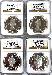 2013 Queen's Coronation 5 Pounds Silver 4 Proof Coin Set in NGC PF 70 UCAM 1 of First 200