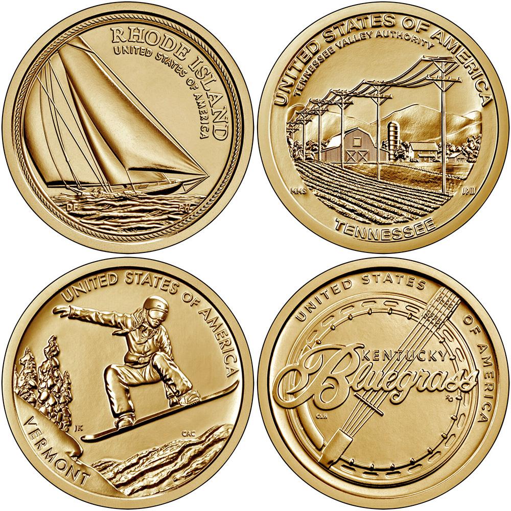 2022-P American Innovation Dollar Set UNC Full Year Set of 4 Coins from Philadelphia Mint