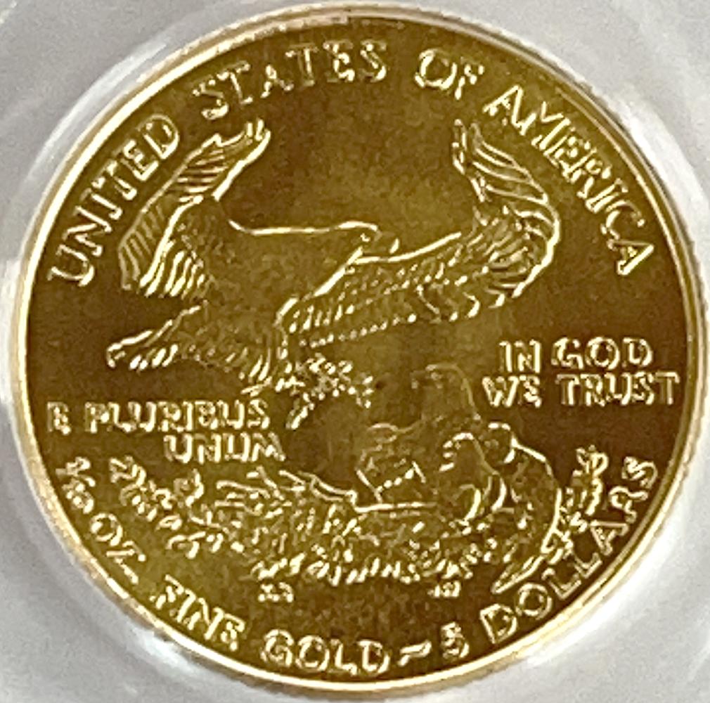 2003 Gold $5 American Eagle 1/10th Ounce Certified PCGS MS 69
