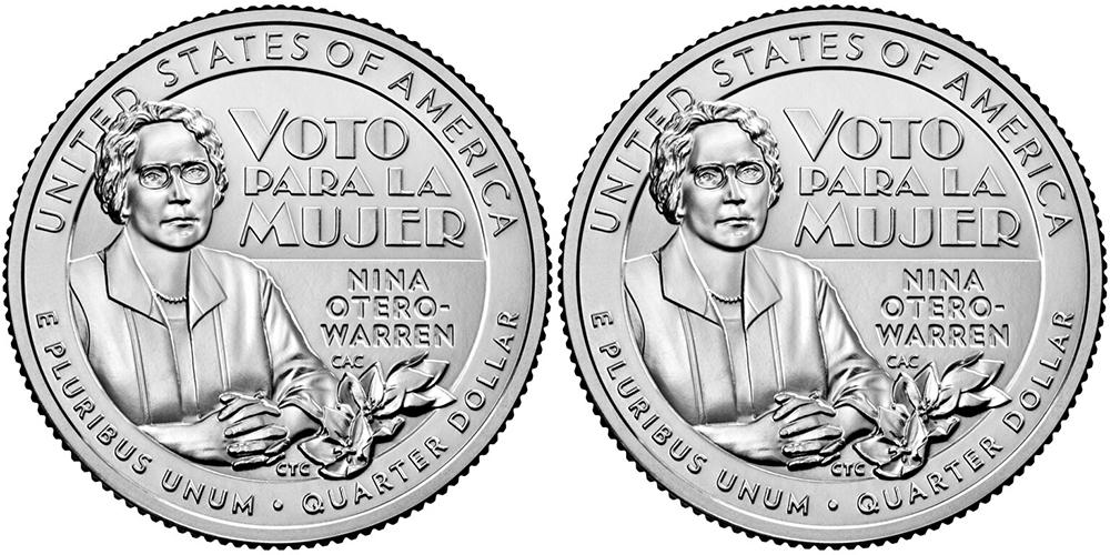 2022 P & D Nina Otero-Warren American Women Quarters GEM BU