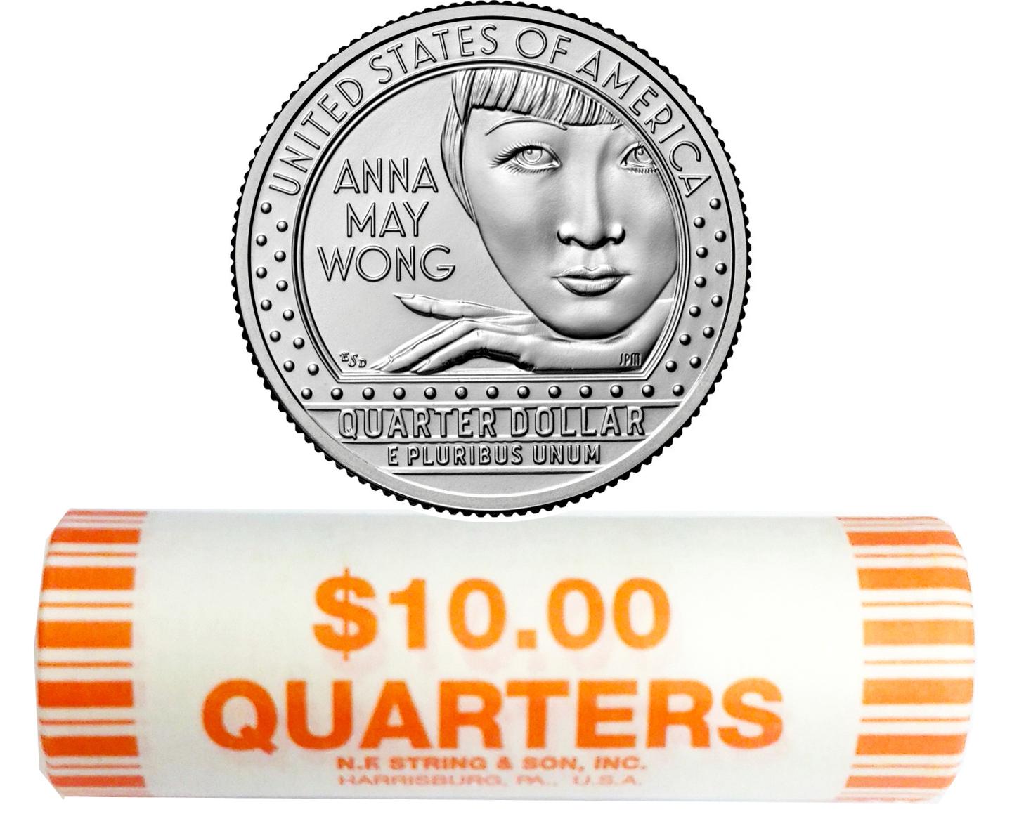 2022-P Anna May Wong American Women Quarter ROLL GEM BU