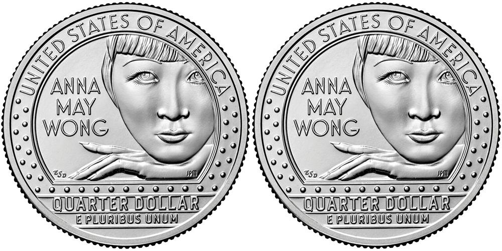 2022 P & D Anna May Wong American Women Quarters GEM BU