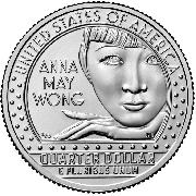 2022-D Anna May Wong American Women Quarter GEM BU
