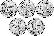 2022 American Women Quarters Complete Set Philadelphia (P) Mint Uncirculated (5 Coins)