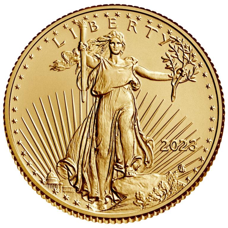 2023 GOLD $5 American Eagle Coin 1/10th Ounce in Capsule