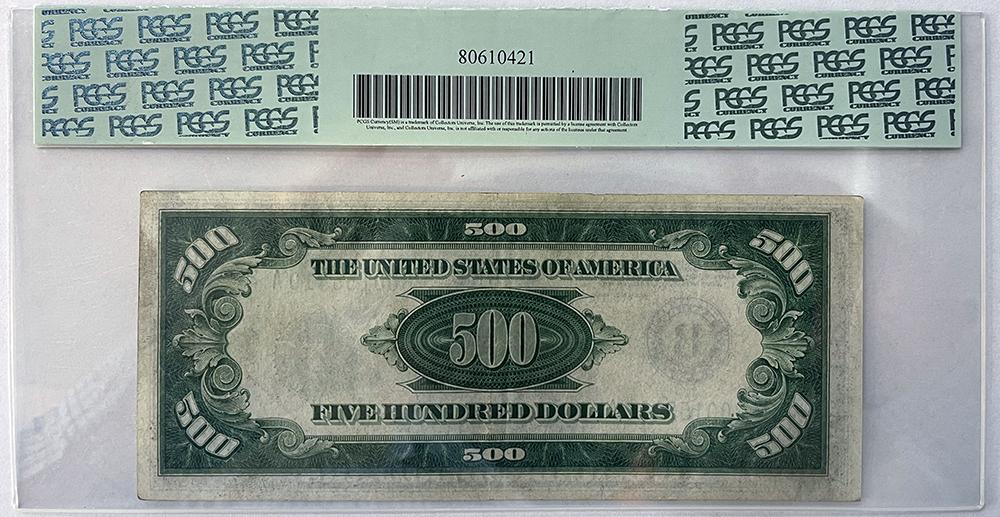 1934 Five Hundred Dollar Federal Reserve Note New York $500 in PCGS 45 Extremely Fine