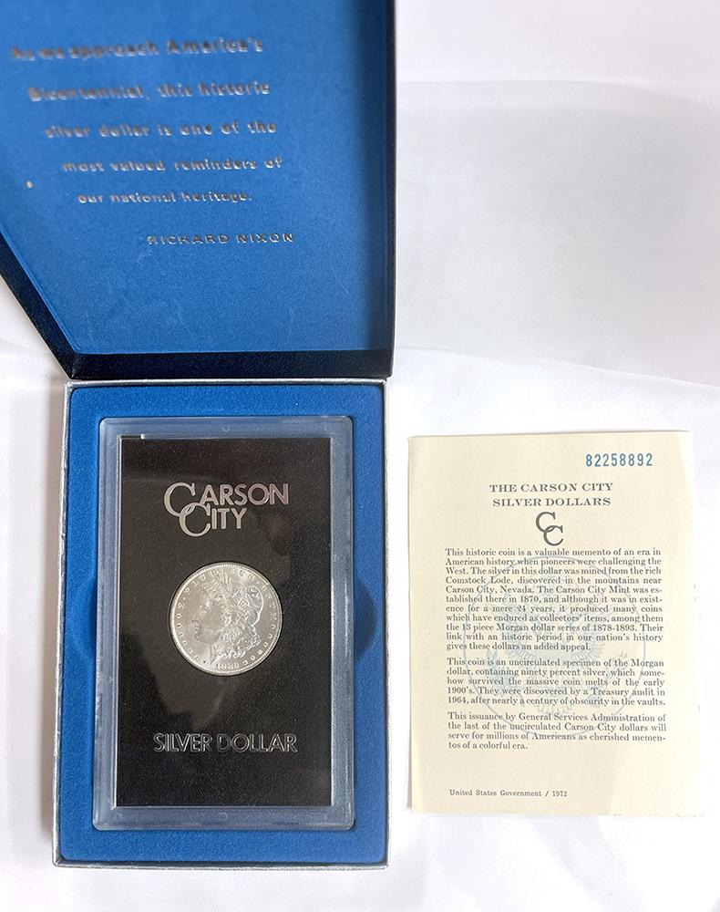アメリカ 銀貨 1882-CC 少数版 GSA ホルダー 証明書 記事 付き 1882-CC