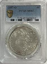 1887-O Morgan Silver Dollar in PCGS MS 62