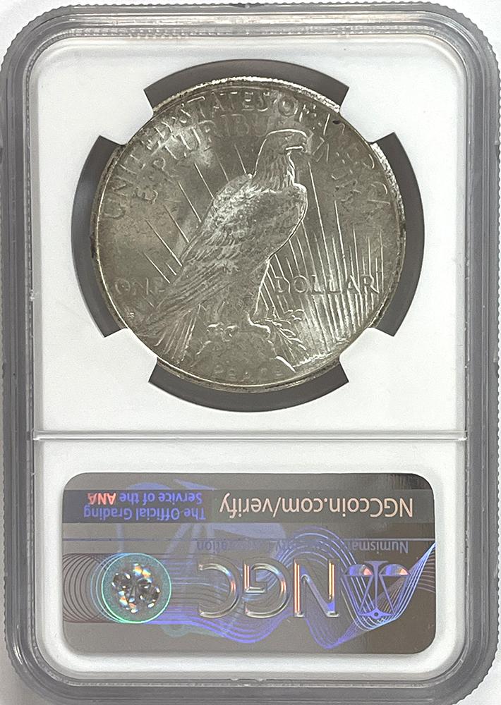 1925-S Peace Silver Dollar in NGC MS 62