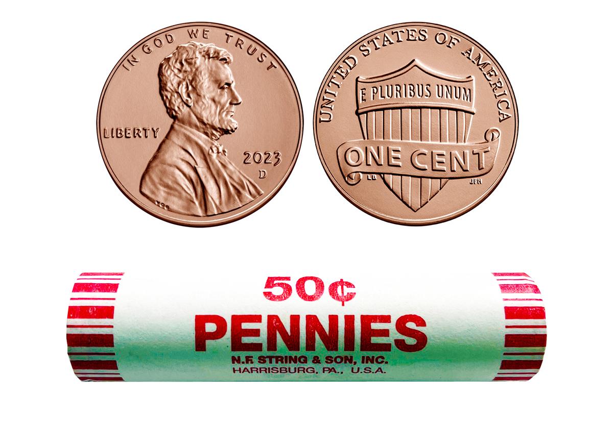 2023-D Lincoln Shield Cent - Union Shield Roll