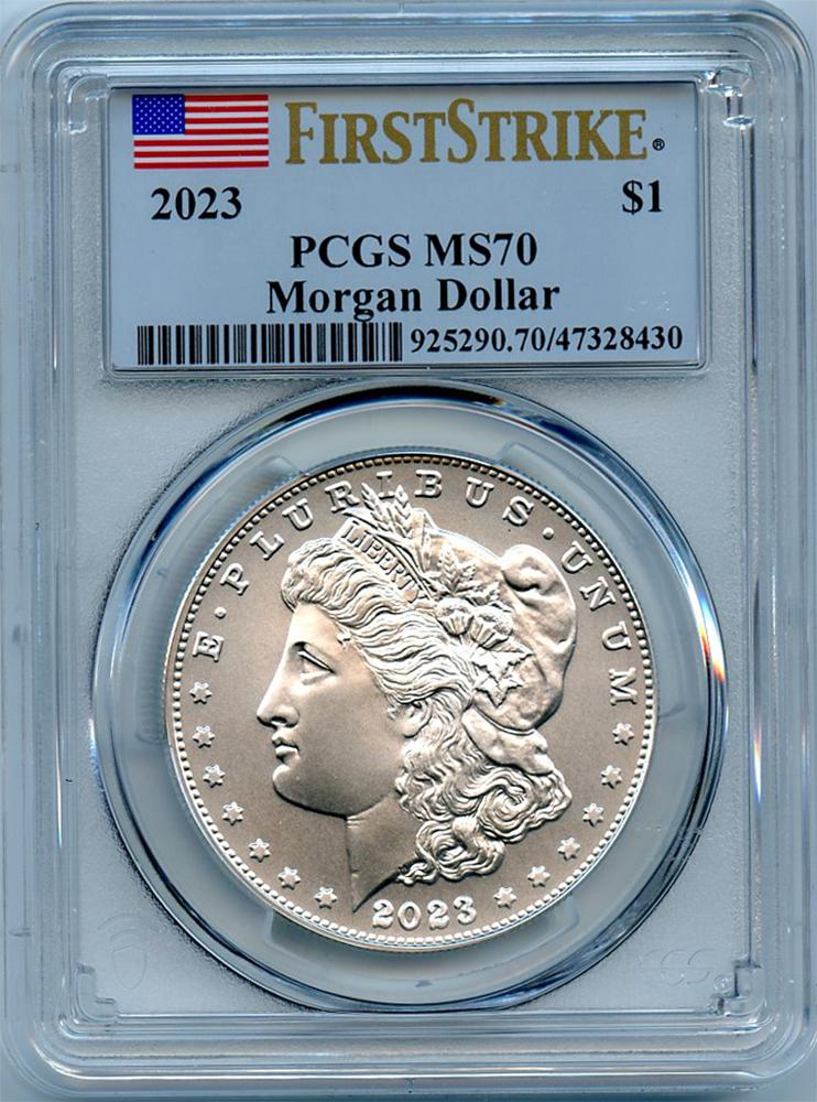 2023 Morgan Silver Dollar in PCGS MS 70 First Strike