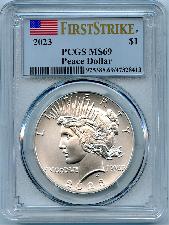 2023 Peace Silver Dollar in PCGS MS 69 First Strike
