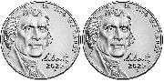 2023 P & D Jefferson Nickels Gem BU (Brilliant Uncirculated)