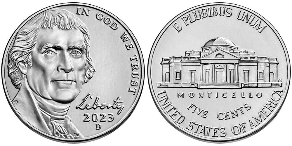 2023-D Jefferson Nickel Gem BU (Brilliant Uncirculated)