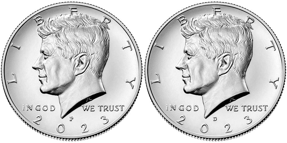 2023 P & D Kennedy Half Dollars GEM BU 2023 Kennedy Halves