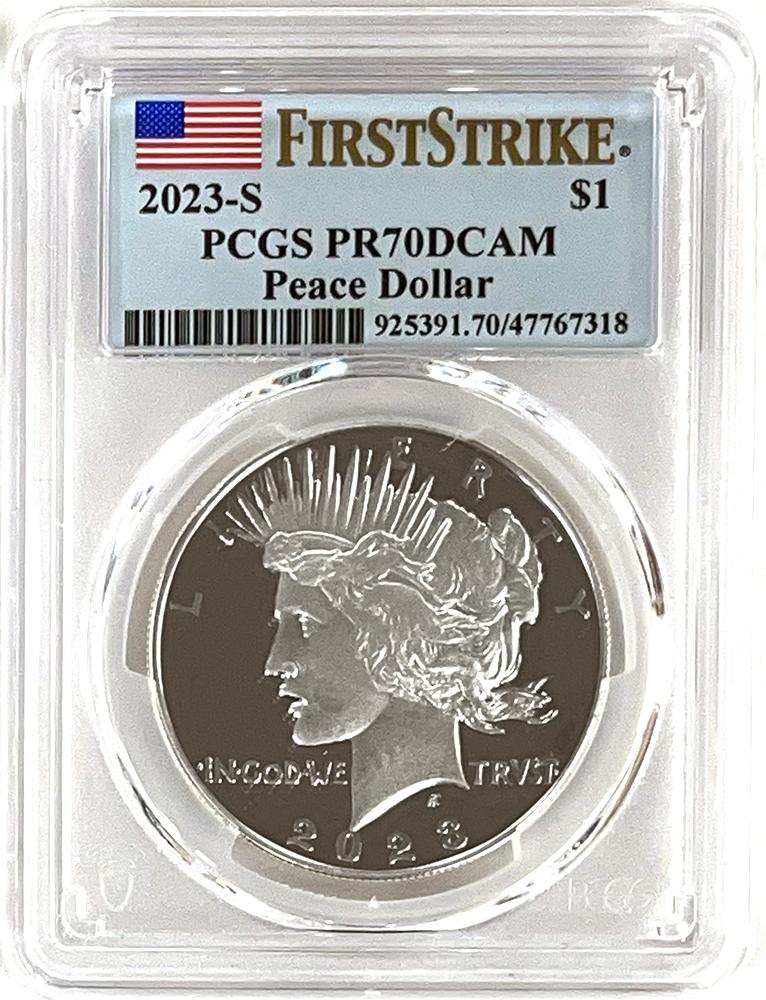 2023-S Peace PROOF Silver Dollar in PCGS PR 70 DCAM First Strike