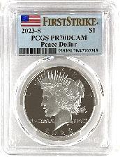 2023-S Peace PROOF Silver Dollar in PCGS PR 70 DCAM First Strike