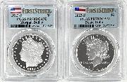 2023-S Morgan & Peace PROOF Silver Dollar Set in PCGS PR 70 DCAM First Strike