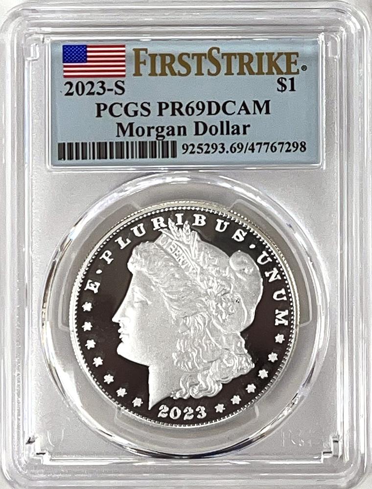 2023-S Morgan PROOF Silver Dollar in PCGS PR 69 DCAM First Strike
