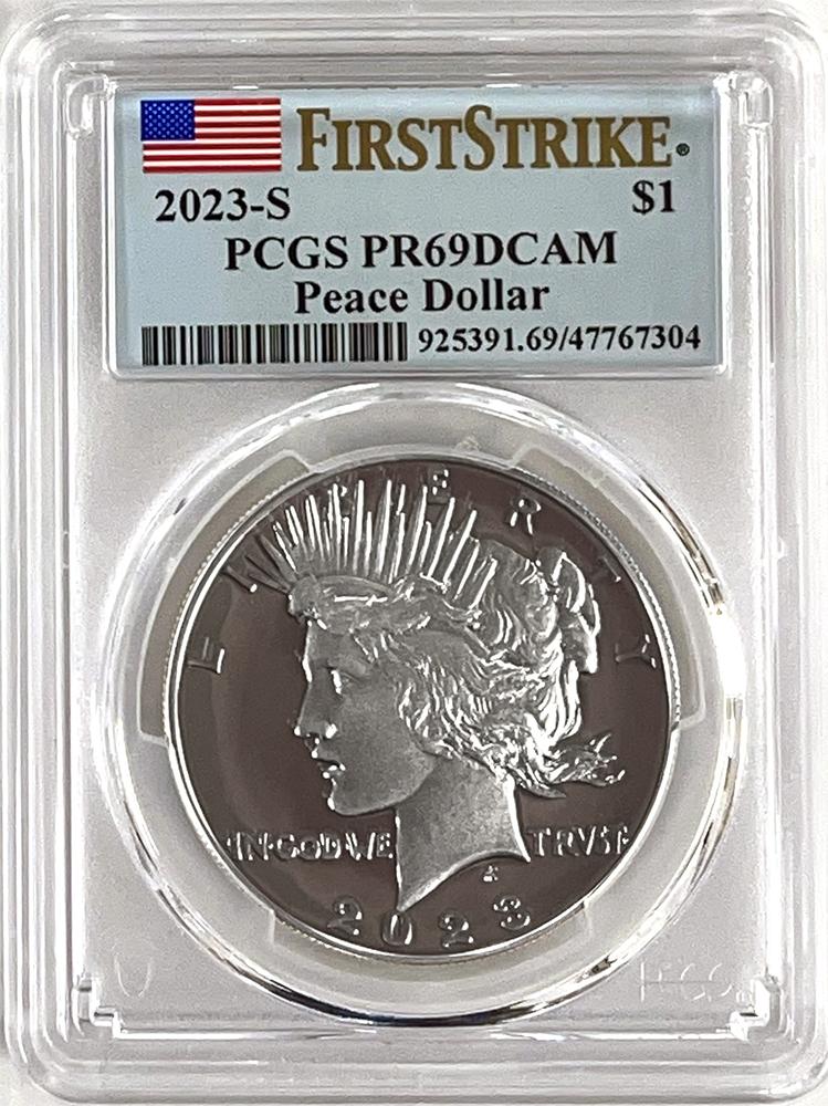 2023-S Peace PROOF Silver Dollar in PCGS PR 69 DCAM First Strike