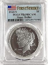 2023-S Peace PROOF Silver Dollar in PCGS PR 69 DCAM First Strike