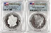 2023-S Morgan & Peace PROOF Silver Dollar Set in PCGS PR 69 DCAM First Strike