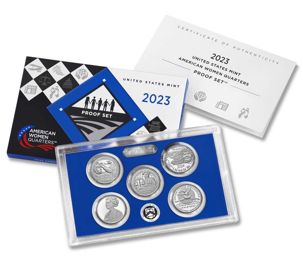 2023 American Women Quarters PROOF SET  5 Coin U.S. Mint