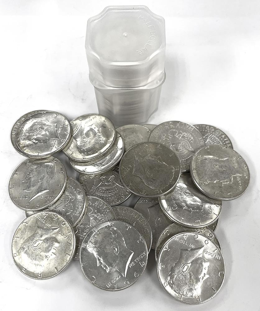 90% Kennedy Silver Half Dollar Rolls - 20 Coins $10 Face