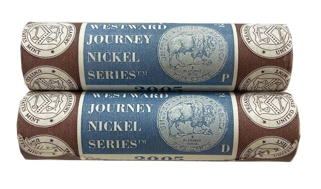 2005 P&D Westward Journey "Bison" Nickel US Mint Wrapped Rolls