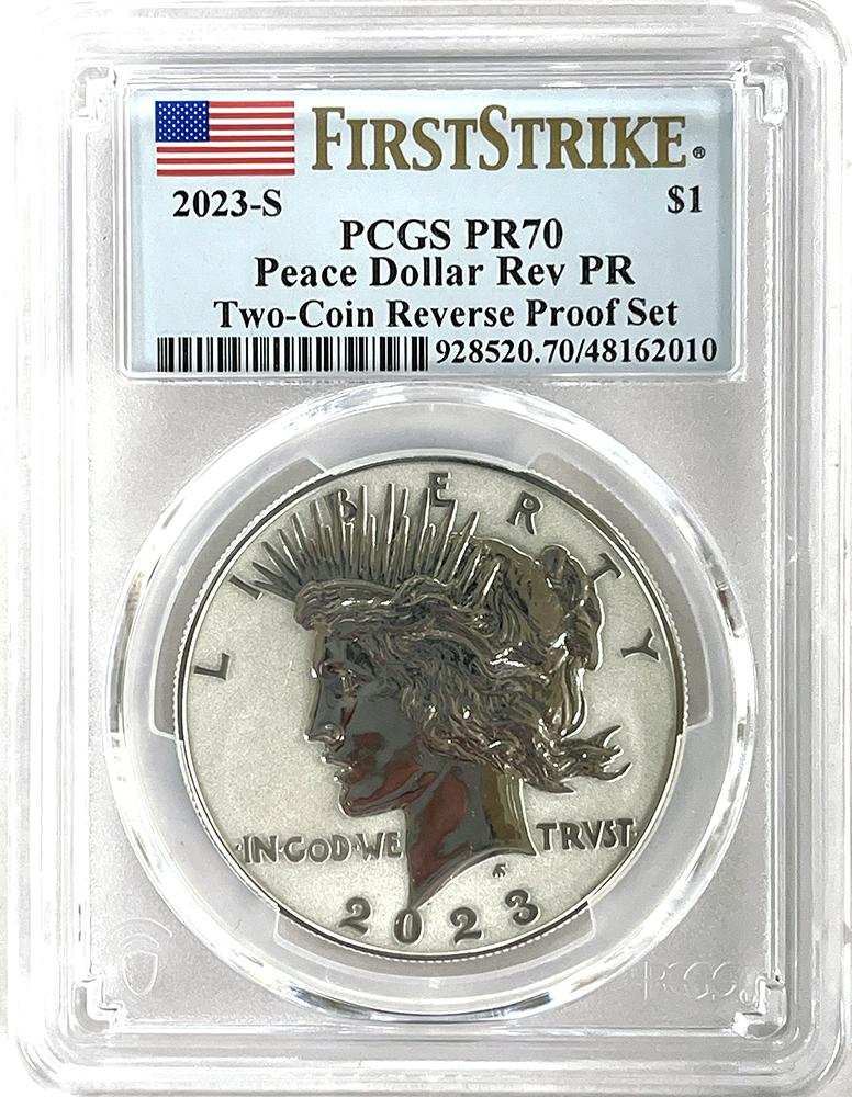 2023-S Peace REVERSE PROOF Silver Dollar in PCGS PR 70 First Strike