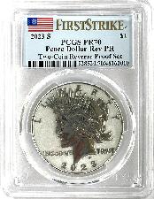 2023-S Peace REVERSE PROOF Silver Dollar in PCGS PR 70 First Strike