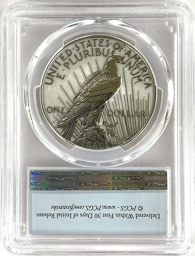 2023-S Peace REVERSE PROOF Silver Dollar in PCGS PR 70 First Strike