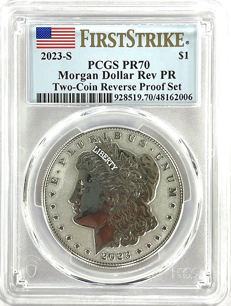 2023-S Morgan REVERSE PROOF Silver Dollar in PCGS PR 70 First Strike