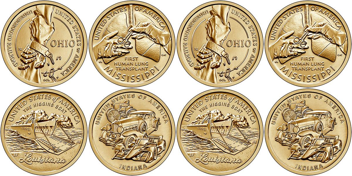 2023 P & D American Innovation Dollar Set UNC  Full Year Set of 8 Coins