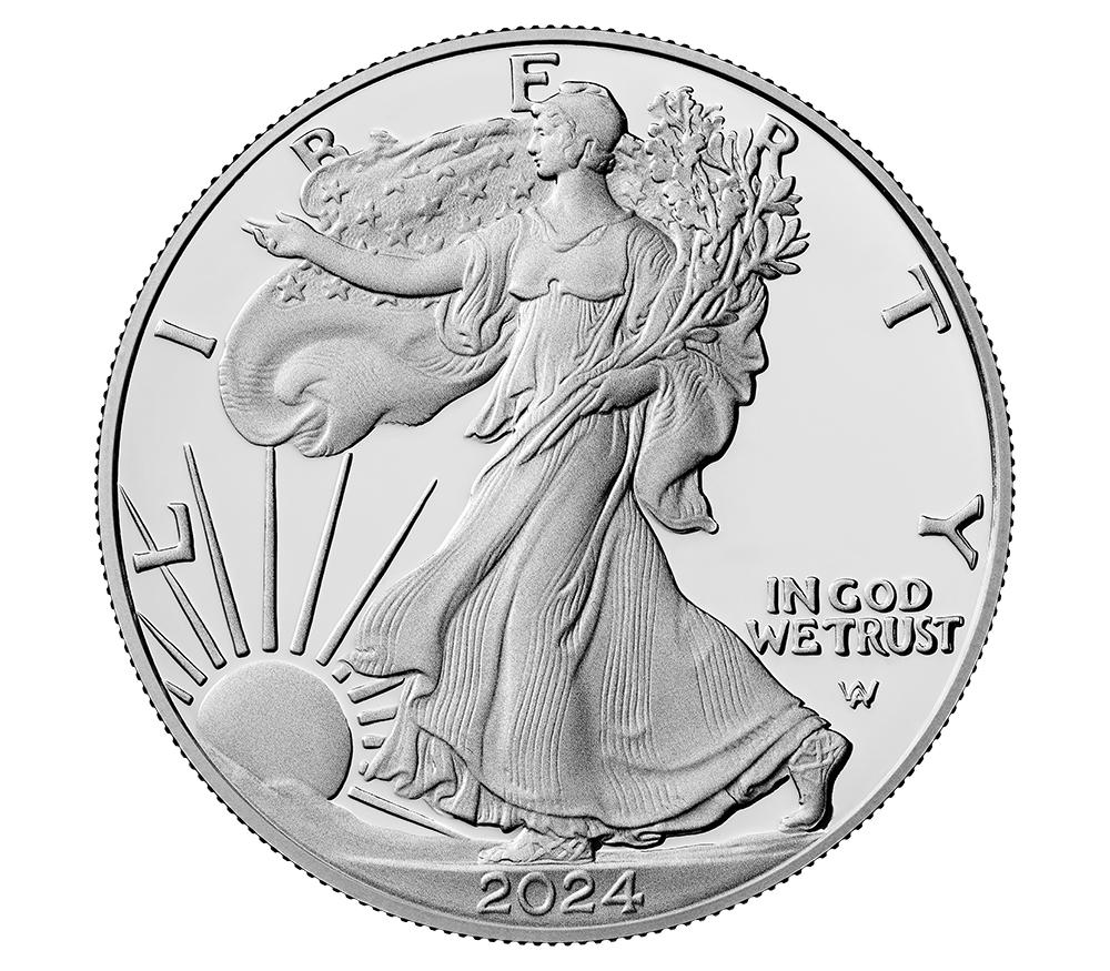 2024 Silver Eagle PROOF In Box with COA 2024-W American Silver Eagle Dollar Proof
