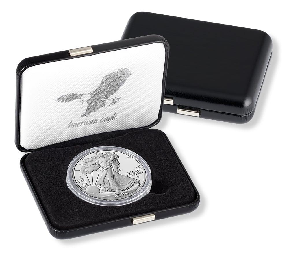 2024 Silver Eagle PROOF In Box with COA 2024-W American Silver Eagle Dollar Proof