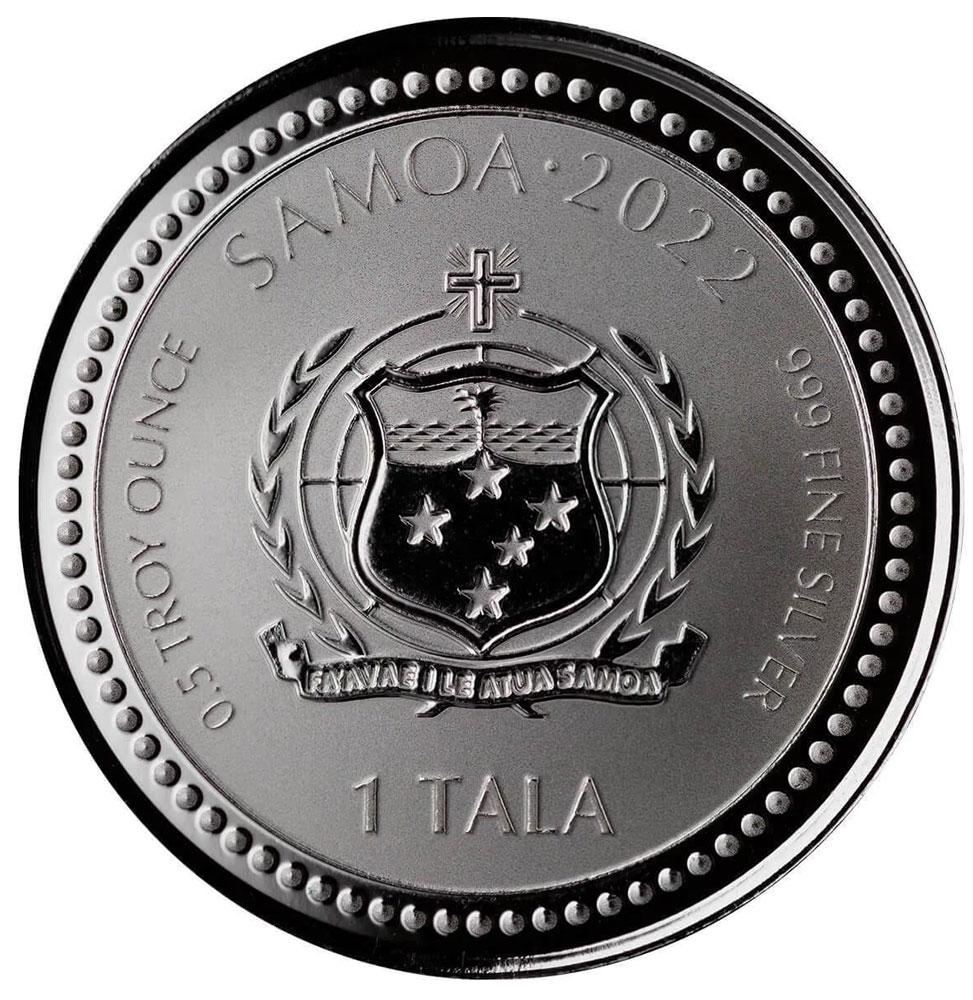 2022 Samoa 1 Tala Proof Like 1/2 oz .999 Silver Round Light of Christ in Capsule