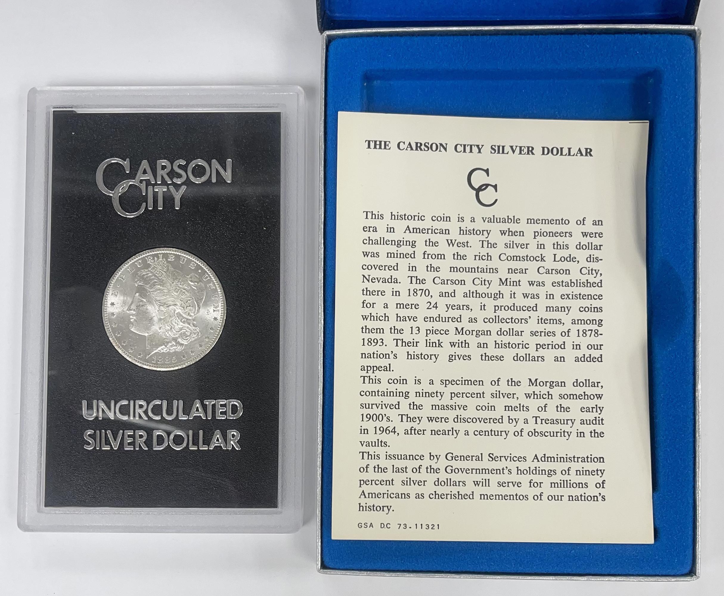 1885-CC Morgan Silver Dollar - BU in GSA Holder
