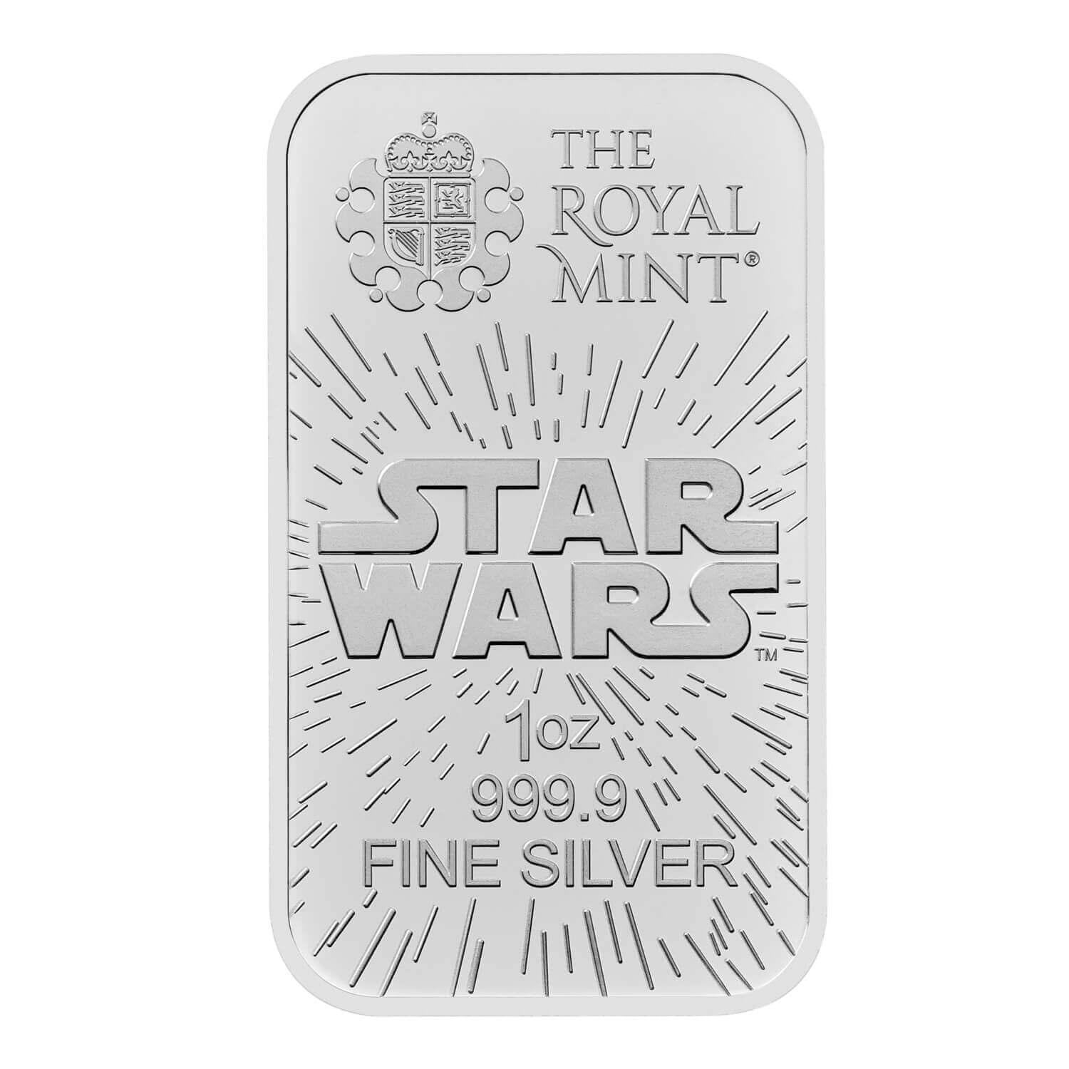 Star Wars Light Side 1oz Silver Bullion Bar .9999 by The Royal Mint